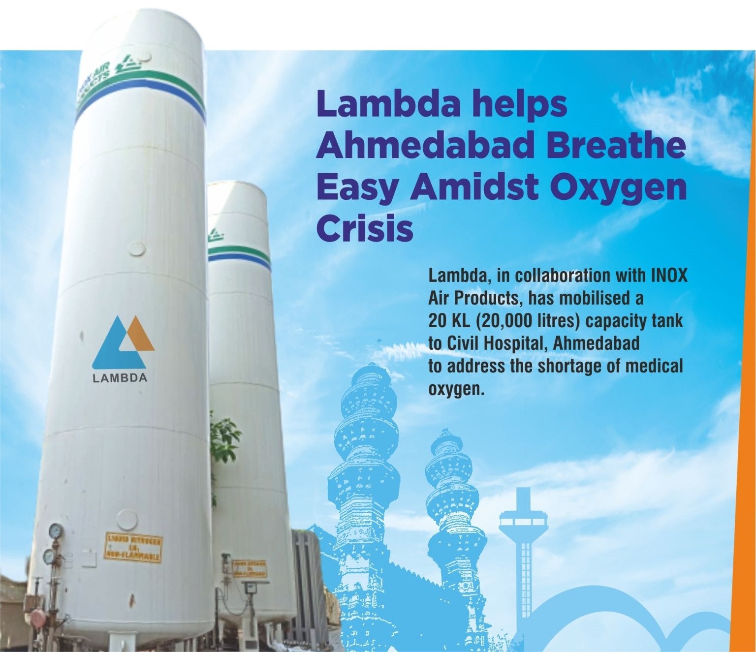 Read more about the article Lambda helps Ahmedabad Breathe Easy Amidst Oxygen Crisis
