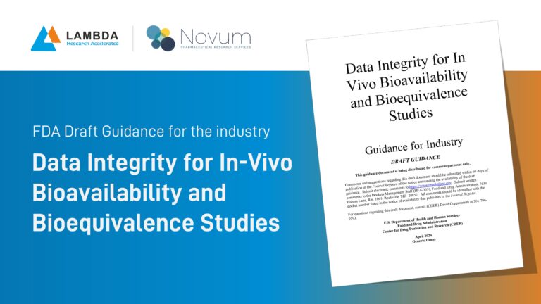 Ensuring Data Integrity: FDA's Draft Guidance on In Vivo Bioavailability and Bioequivalence Studies