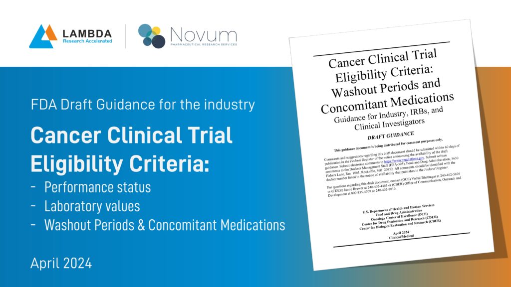 FDA Issues New Draft Guidances On Cancer Clinical Trial Eligibility Criteria