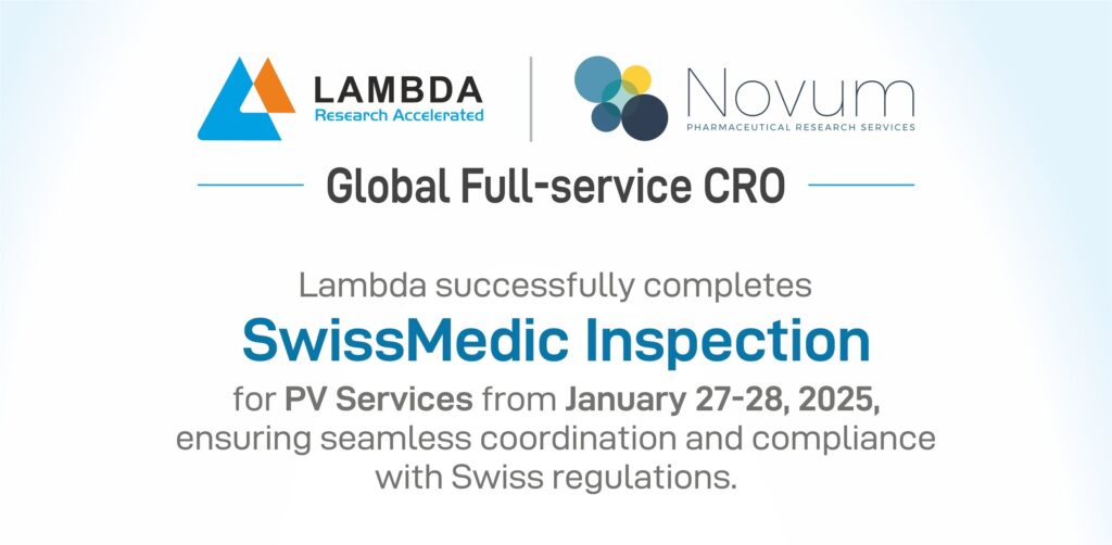 Lambda Successfully Completes Swissmedic Inspection for Pharmacovigilance Services