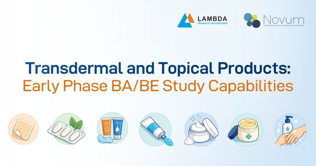 Transdermal and Topical Products Early Phase BA BE Study Capabilities Lambda CRO